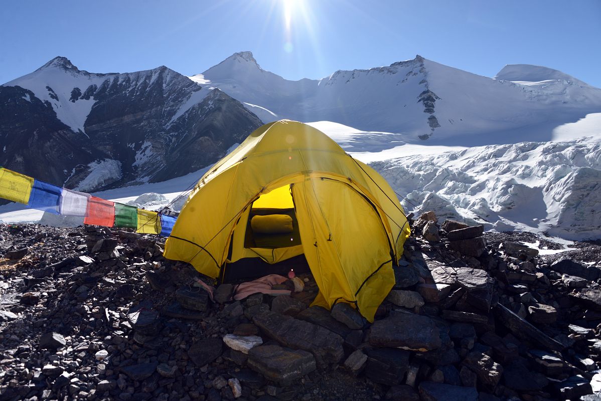 28 My Tent With The View To Lhakpa Ri And East Rongbuk Glacier Early Morning At Mount Everest North Face Advanced Base Camp 6400m In Tibet 